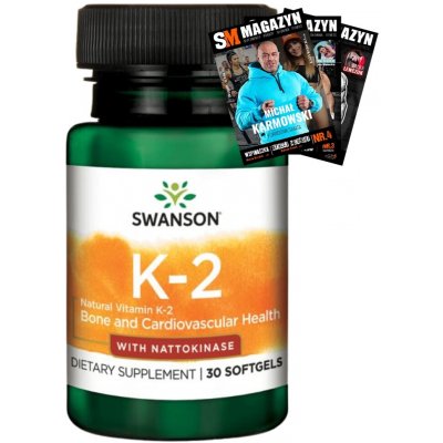 Swanson Vitamín K2 + Nattokinase 30 kapslí – Hledejceny.cz