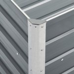 VidaXL Vyvýšený záhon pozinkovaná ocel 240 x 40 x 77 cm šedý – Zboží Dáma