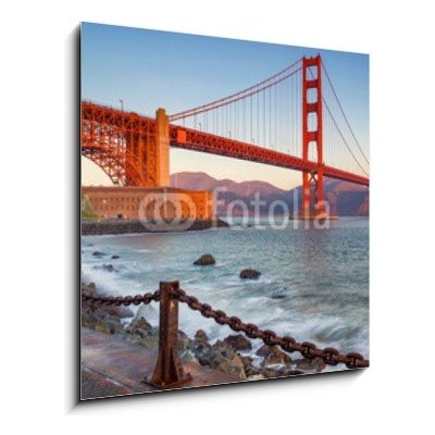 Obraz 1D - 50 x 50 cm - San Francisco. Image of Golden Gate Bridge in San Francisco, California during sunrise. San Francisco. Obrázek Golden Gate Bridge v San Franciscu