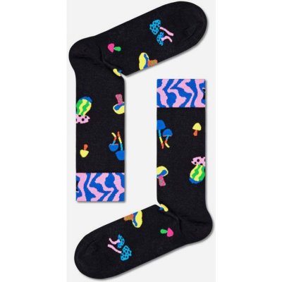 Happy Socks ponožky Mushrooms černá