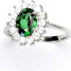 Prsteny Čištín bílé zlato Kate zirkon emerald T 1507
