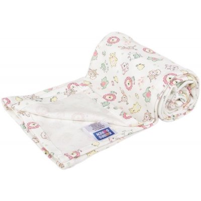 KAARSGAREN Lehká letní deka růžová zvířátka – Zboží Mobilmania