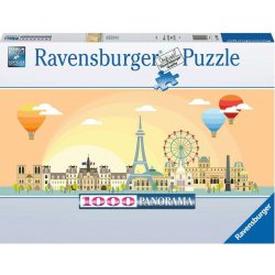 RAVENSBURGER Panoramatické Den v Paříži 1000 dílků