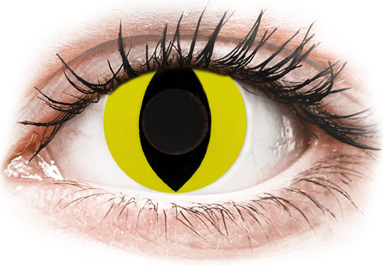 Gelflex CRAZY LENS - Cat Eye Yellow - nedioptrické jednodenní 2 čočky