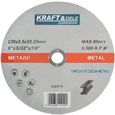 Kraft & Dele Brusný kotouč 230 x 2,5 x 22,23 mm KD975