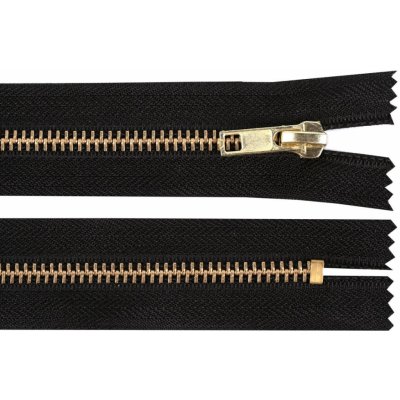 Kovový zip No 5 délka 14 cm (jeansový) - černá – Hledejceny.cz