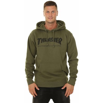 THRASHER SKATE MAG HOOD Army Green