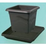 PLASTKON květináč Quattro 40x40 cm hnědý – Zboží Dáma