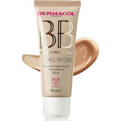 Dermacol BB hyaluronový krém SPF30 č.2 bronze 30 ml – Zboží Mobilmania