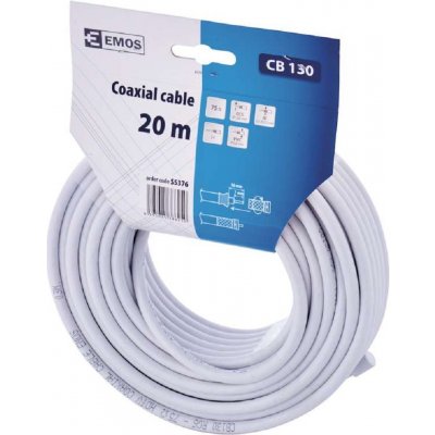 EMOS Koaxiální kabel CB130, 20m 2305120040 – Sleviste.cz