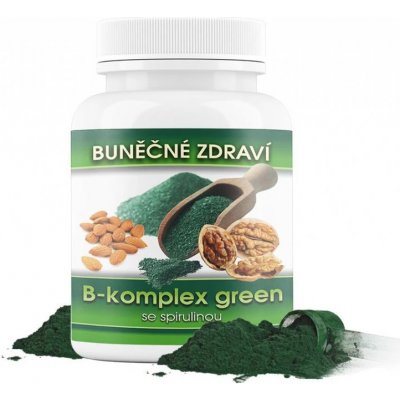 Vitamín B-komplex GREEN Přírodní se spirulinou 60 kapslí – Hledejceny.cz