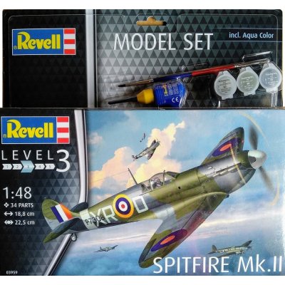 Revell Supermarine Spitfire Mk.II Starter Set 1:48 – Zbozi.Blesk.cz