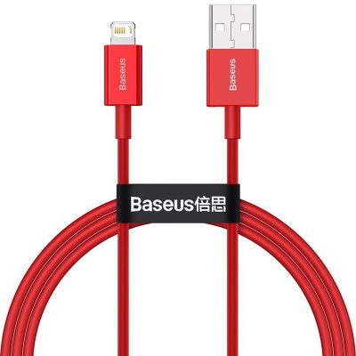 Baseus CALYS-A09 Superior USB - Lightning 2,4 A, 1m, červený