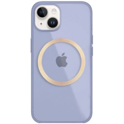 Pouzdro AppleKing lesklé transparentní s MagSafe iPhone 14 - fialové – Zboží Mobilmania