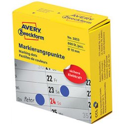 Avery Zweckform 3853 etikety 10mm tmavě modré