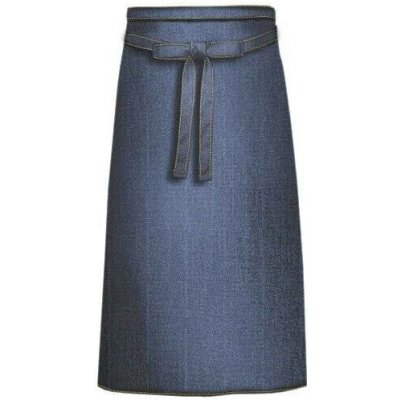 Link Kitchen Wear Kuchařská džínová zástěra se šněrováním modrý denim X989 – Hledejceny.cz