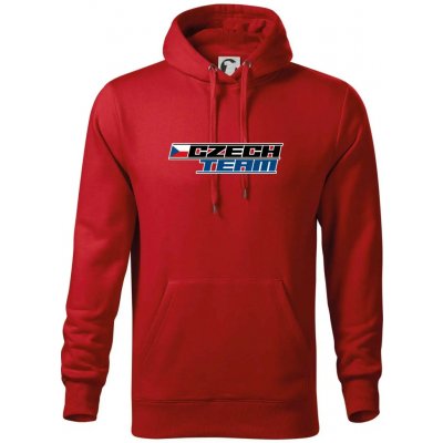 Czech team s vlajkou Mistrovství světa v ledním hokeji 2026 mikina Cape s kapucí Červená – Zbozi.Blesk.cz