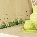 Crearreda Samolepicí dekorace WA S Ladybugs on Grass 59393 Beruška na trávě 2 archy 15x31 cm – Hledejceny.cz