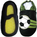 Carozoo Kožené capáčky s gumovou podrážkou fotbalový míč Modrá – Zboží Dáma