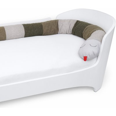 Liebes Von Priebes Klaus Velký Válec do postýlky Patch Bouclé Natur/Olive/Moos – Zboží Dáma