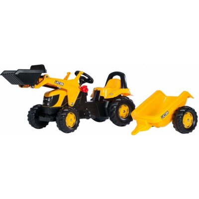Rolly Toys Traktor šlapací JCB s čelním nakladačem a návěsem – Zboží Mobilmania
