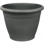 Nohel Garden květináč NAXOS plastový antracitový 25x18 cm – Zboží Dáma