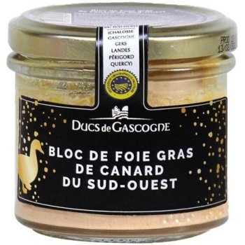 Ducs de Gascogne Kachní Foie Gras z Jihozápadu Francie v bloku sklo 90 g