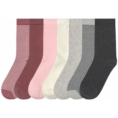 esmara dívčí ponožky 7 párů růžová/bílá/šedá – Sleviste.cz