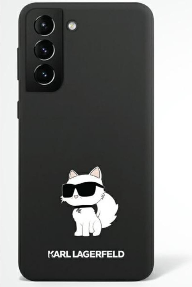 Pouzdro Karl Lagerfeld Liquid Silicone Choupette NFT Samsung Galaxy S23 Plus, černé