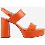 Oranžové dámské kožené sandály na podpatku Högl Cindy – Zboží Mobilmania