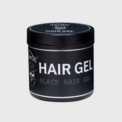 Hairotic Hair Gel Black černý gel na vlasy 500 ml
