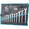 Klíč GK TOOLS Sada očkoplochých klíčů, matné 12 dílů | 6-22 mm, textilní obal - P16143/P