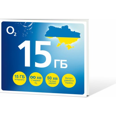 O2 SIM s kreditem 50 Kč, 15 GB DAT - UKRAJINA – Zbozi.Blesk.cz