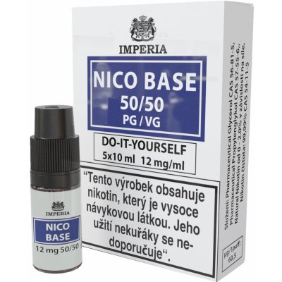 Imperia Nico Base Fifty PG50/VG50 12mg 5x10ml – Zboží Dáma