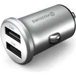 Swissten USB nabíječka do auta 12/24V 4800 mA, stříbrná – Hledejceny.cz