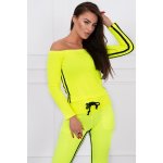 Dámská souprava s dvojitým pruhem neonově žlutá – Zboží Dáma