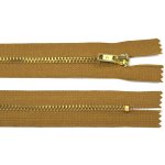 WICO Kovový zip no.3 nerozepínací 14cm hnědý okrový (zlaté zoubky) – Hledejceny.cz