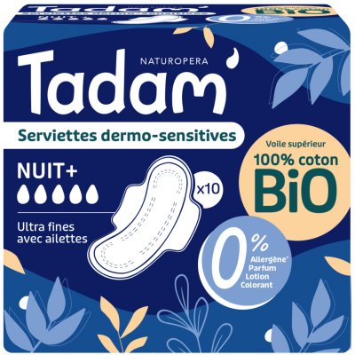 Tadam Dámské vložky z BIO bavlny Noční 10 ks – Hledejceny.cz