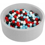 Divio Dětský suchý bazén 90x30 s míčky červeno-černé 300 míčků – Zboží Dáma