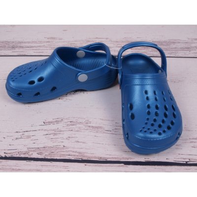 Camminare Plážová obuv nazouváky gumové pantofle kovově modré – Zboží Mobilmania