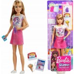 Barbie Chůva blondýnka v růžových šatech s jednorožcem – Hledejceny.cz