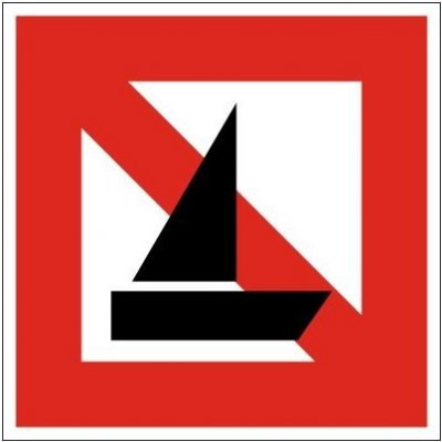 Plavební znak A15 - Zákaz plavby plachetnic – Zbozi.Blesk.cz