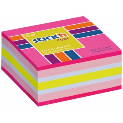 Bloček samolepicí Stick´n minikostka, růžový mix – Sleviste.cz