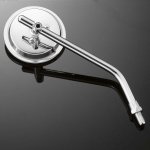 Motocyklové zrcátko Highway Hawk ADJUSTABLE ROUND, Levá i Pravá strana, nastavitelné, chrom (1ks) | Zboží Auto