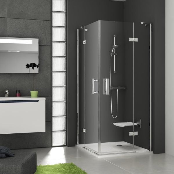 Ravak SMARTLINE SMSRV4-80 CHROM TRANSPARENT, sprchový čtvercový kout 80 x 80 cm