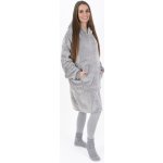 MKLuzkoviny.cz Beránková mikina mikroplyš Laura světle šedá – Sleviste.cz