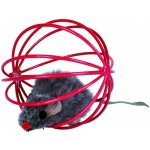 Trixie Kožešinová myš v kulaté kleci 6cm – Zboží Mobilmania