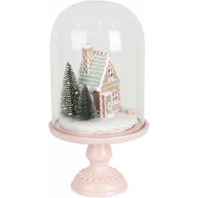Perníková chaloupka v poklopu na podstavci Ginger Led - Ø 17*30 cm / 2*AAA - Clayre & Eef – Hledejceny.cz