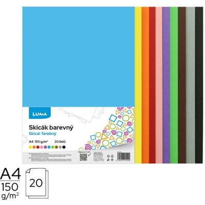 LUMA trading s.r.o. Skicák barevný A4 20l LUMA 662352 – Sleviste.cz