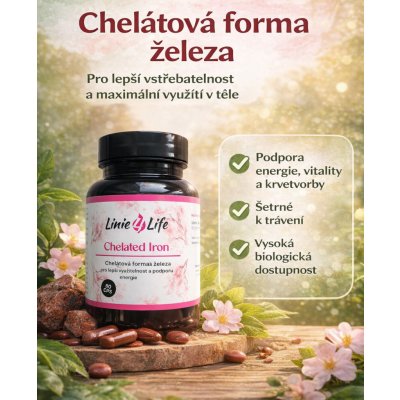 Linie4Life Chelated Iron 60 kapslí – Hledejceny.cz